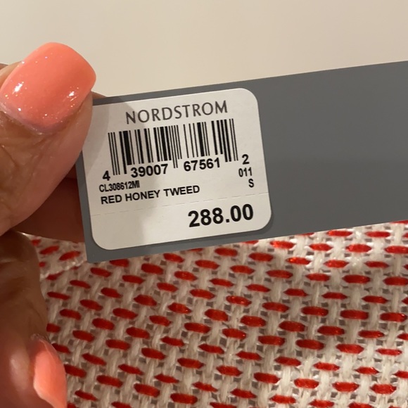 Classiques Entier Red Honey Tweed Moto Jacket - Picture 7 of 8